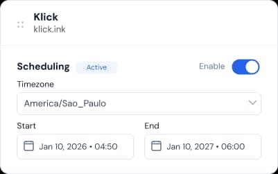 Link scheduling interface